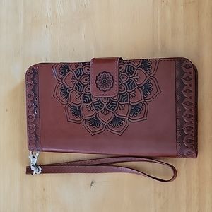 Faux Leather Mandala Wallet Phone Case